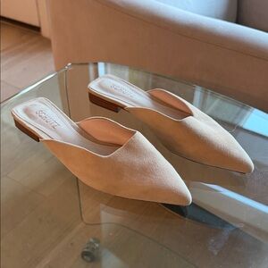 SCHUTZ Beige Suede Women's Mules